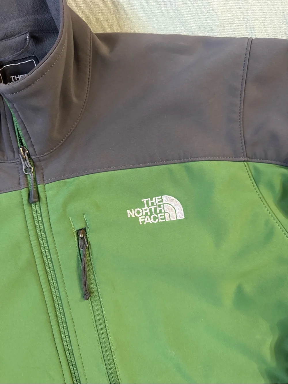 Men's The North Face Soft Shell Full Zip Jacket Green L